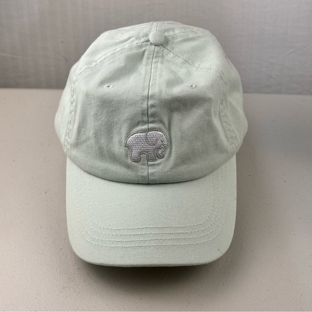 Ivory Ella Mint Green Adjustable Dad Hat Baseball Cap  Elephant Logo %100 Cotton